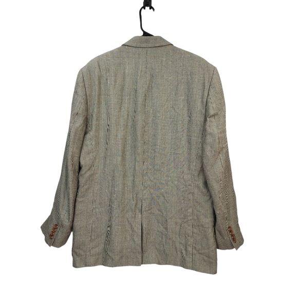 Lauren Ralph Lauren Men's Silk-Wool Blend Micro-Houndstooth Blazer - 44L - Picture 6 of 8